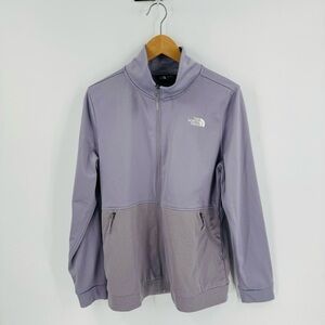 The North Face Women's Lavender Gray Zip-Up Funnel Neck Activewear Jacket Size L